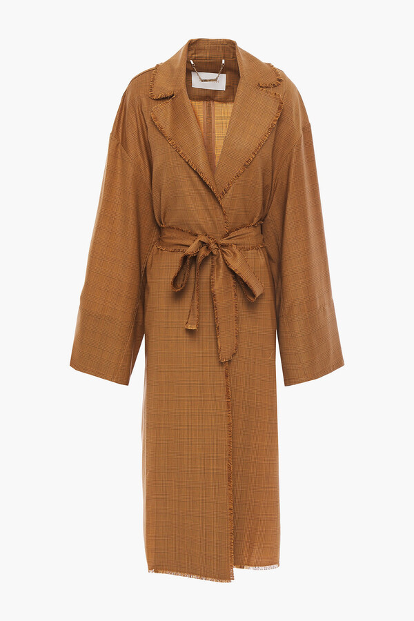 up to 50% off Zimmermann Frayed Prince of Wales checked wool