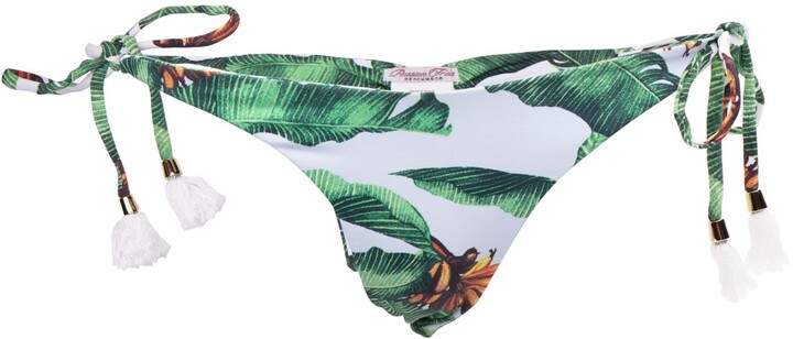 Passion Fruit Beachwear Carnauba Bikini Bottom Banana Leaf Print