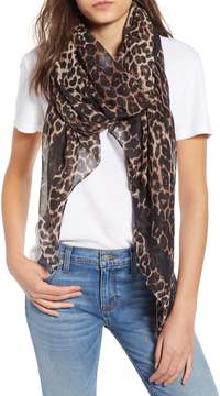 Leopard Print Oblong Scarf