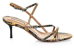 Aquazzura Women’s Carolyne Snakeskin Strappy Sandals