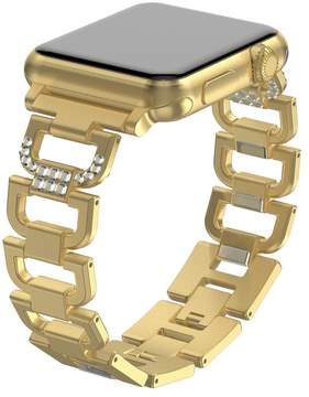 POSH TECH Gold Rhinestone Stainless Steel 38mm Apple Watch