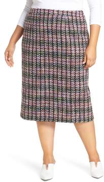 Knit Windowpane Skirt