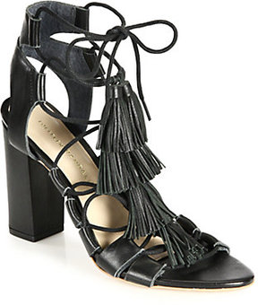 Lace-Up Sandals With Block Heel | POPSUGAR Fashion