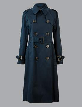 Marks and Spencer Pure Cotton Double Breasted Trench Coat