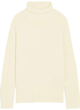 Selena Gomez Wearing White Sweater and Leather Leggings | POPSUGAR Fashion