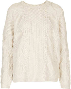cable palermo olivia knit sweater navy topshop