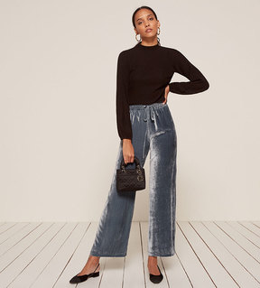 reformation velvet pants