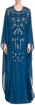 Hillary Clinton Blue Caftan Dress at a Wedding | POPSUGAR Fashion
