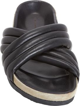 Isabel Marant black Holden pool slides ($510) | Birkenstock Outfit Idea | POPSUGAR Fashion Photo 4