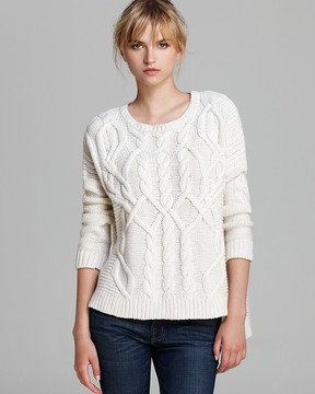 Pippa Middleton's White Cable-Knit Sweater | POPSUGAR Fashion
