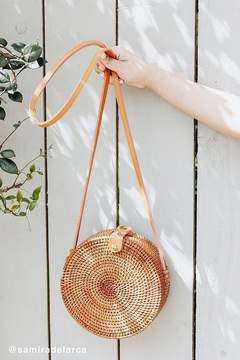 Urban Outfitters Circle Straw Crossbody Bag