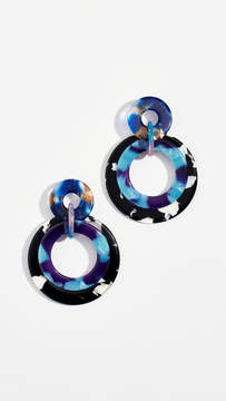 lele sadoughi banded hoop earrings