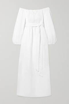 Mara Hoffman Net Sustain Malika Off-the-shoulder Textured-organic Cotton Maxi Dress