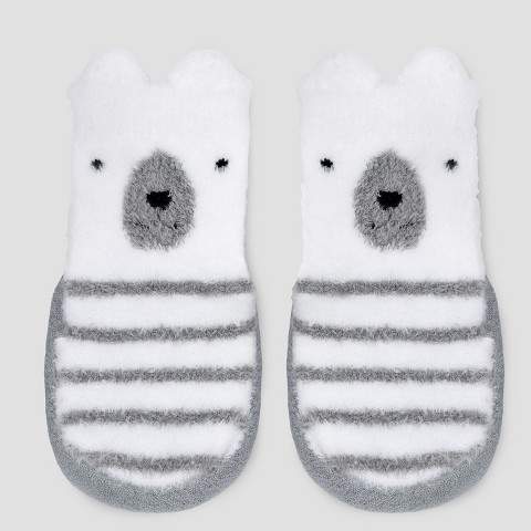 Just One You made by carter Baby Boys' Terry Puppet Slipper Socks - Just One You® made by carter's Gray NB