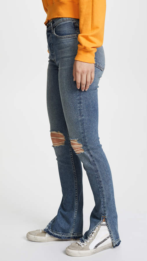The High Rise Split Skinny Jeans