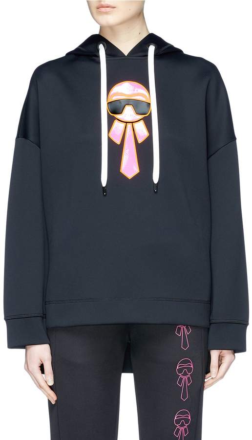Sport 'Karlito' print scuba jersey hoodie