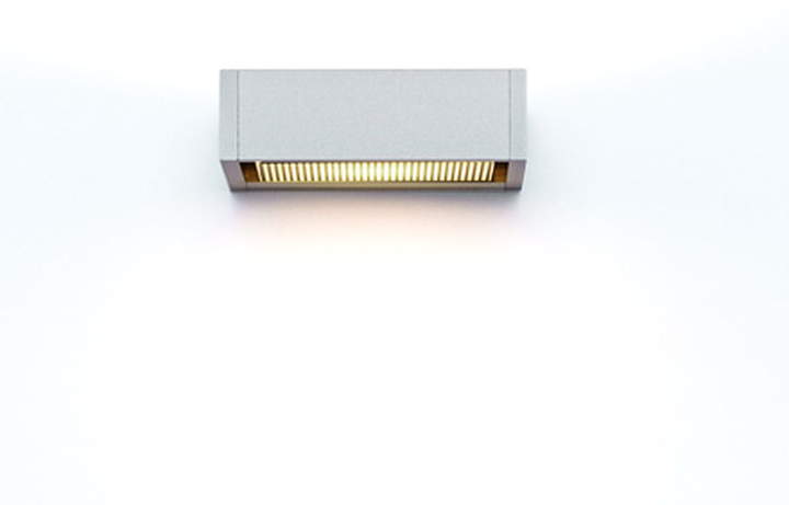 serien.lighting - SML Wandleuchte, silber eloxiert, satinée/satinée (small)