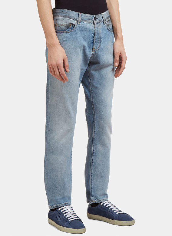 Slim Fit Dirty Grease Jeans in Blue