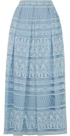 Heart Guipure Lace Maxi Skirt