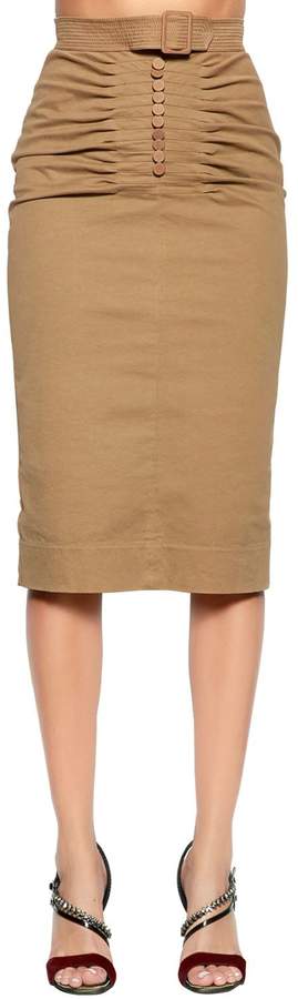 Bleistiftrock Aus Stretch-Gabardine