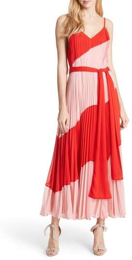Rozlyn Pleat Colorblock Maxi Dress