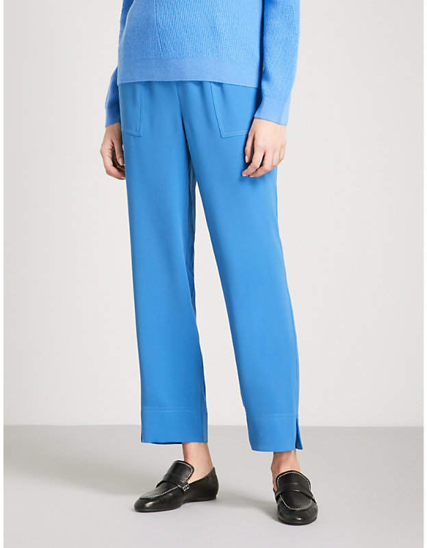 Cropped crepe trousers