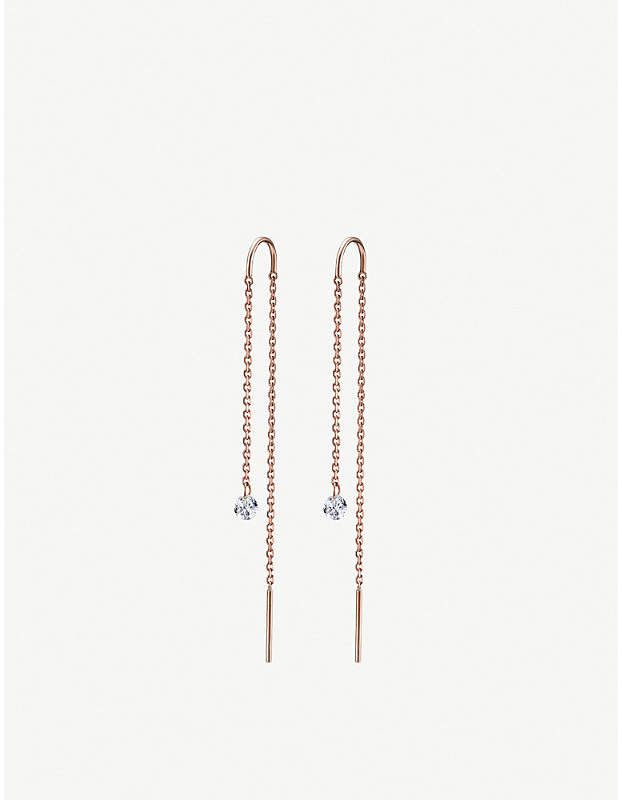 The Alkemistry Drilled Diamonds 18ct rose-gold and diamond earrings