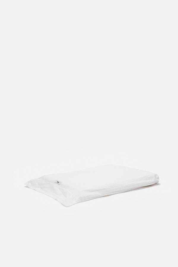 Tenfold New York Tenfold New York Washed Percale Full/Queen Fitted Sheet White