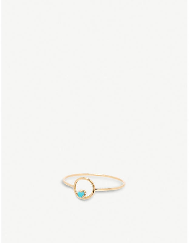 The Alkemistry Zoë Chicco 14ct yellow-gold and turquoise circle ring