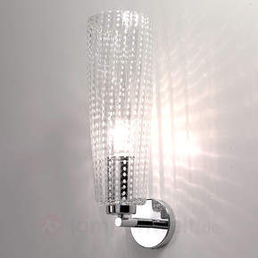 Wandleuchte Perle mit transparentem Glasschirm