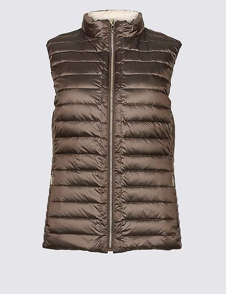 Feather & Down Quilted Reversible Gilet