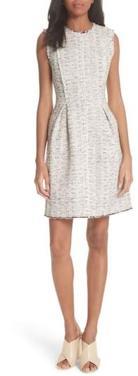 Rainbow Tweed A-Line Dress