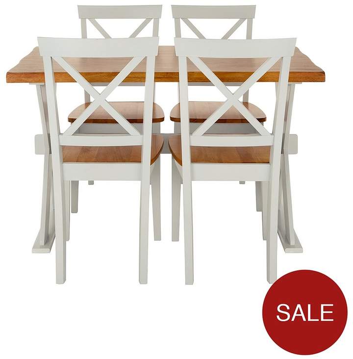 Ideal Home Axxon 120 Cm Dining Table + 4 Chairs