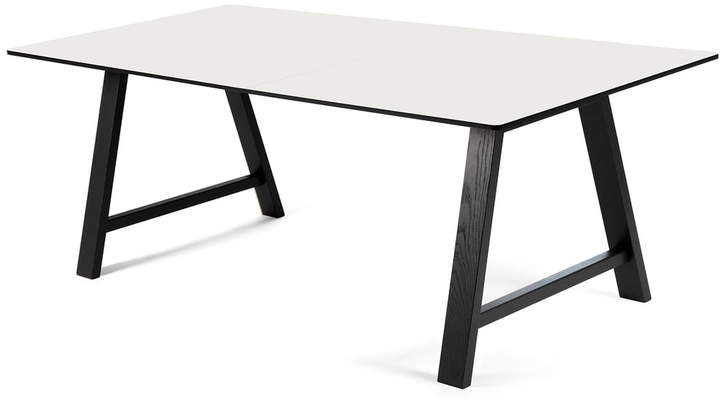 Andersen Furniture - T1 Ausziehtisch 160cm, Eiche schwarz / Laminat weiß