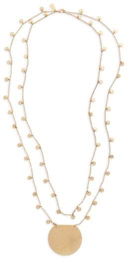 Canvas Jewelry Double Chain Pendant Necklace