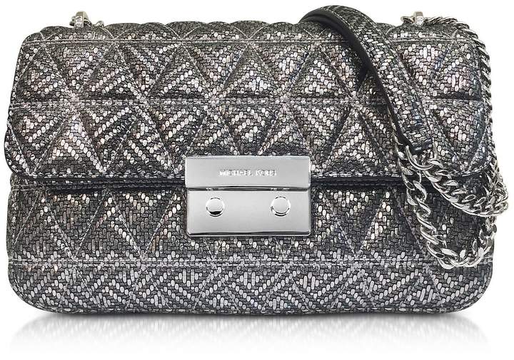 Michael Kors Silver Quilted Leather Sloan Large Chain Shoulder Bag - SILVER - STYLE