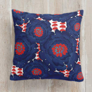 Seafarer Floral Red Self-Launch Square Pillows
