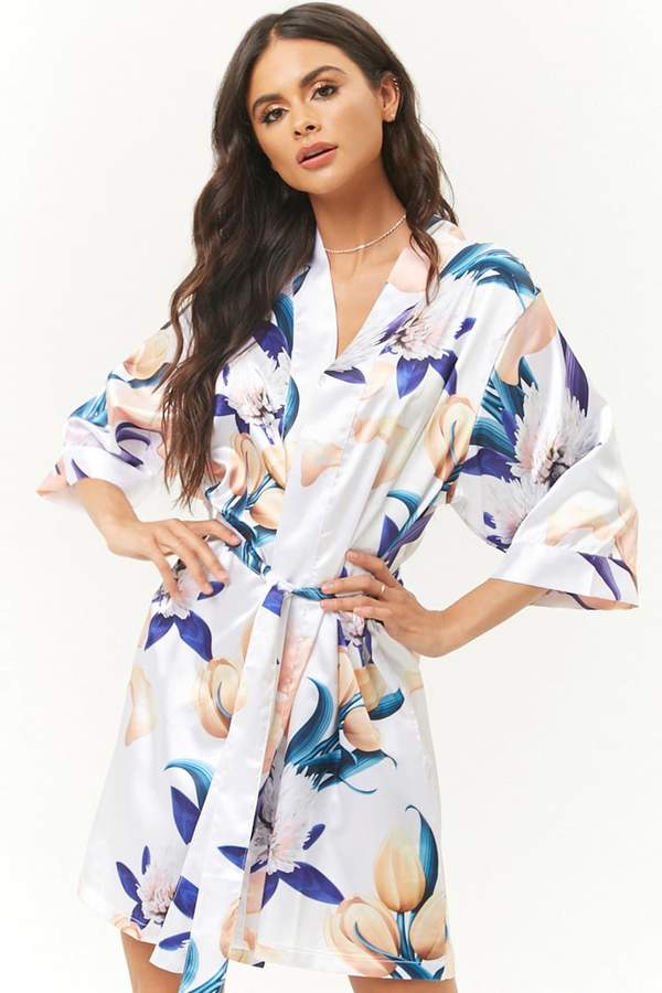 Pretty Robes Floral Satin Robe