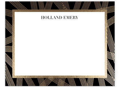 Gold Notes Foil-Pressed Personalized Stationery