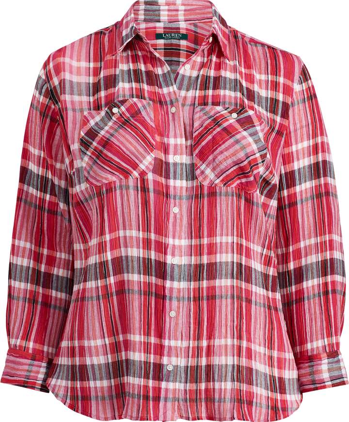 Plaid Button-Down Shirt