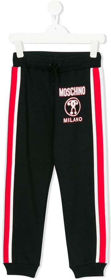 Moschino Kids side stripe track pants