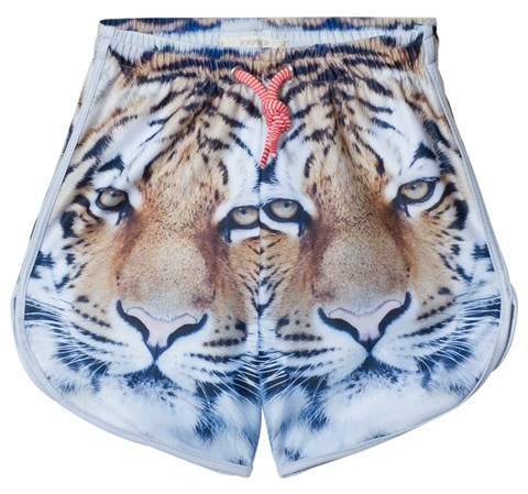 Buy Popupshop Tiger Print Swim Shorts!