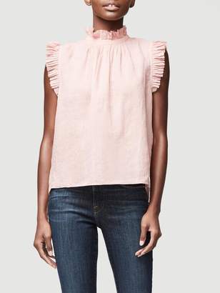 Frame Sleeveless Ruffle Top