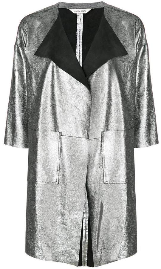 Mantel im Metallic-Look