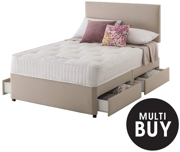 Layezee Made By Silentnight Addison 800 Pocket Ortho Divan Bed With Half-Price Headboard Offer