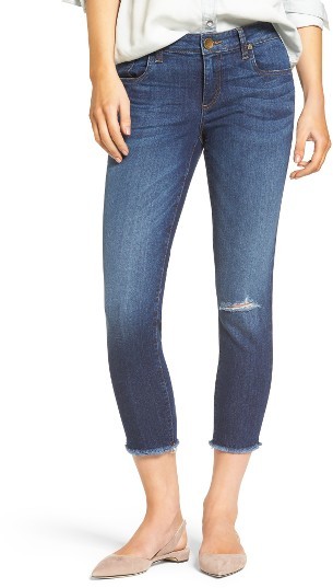 Donna Ripped Crop Jeans