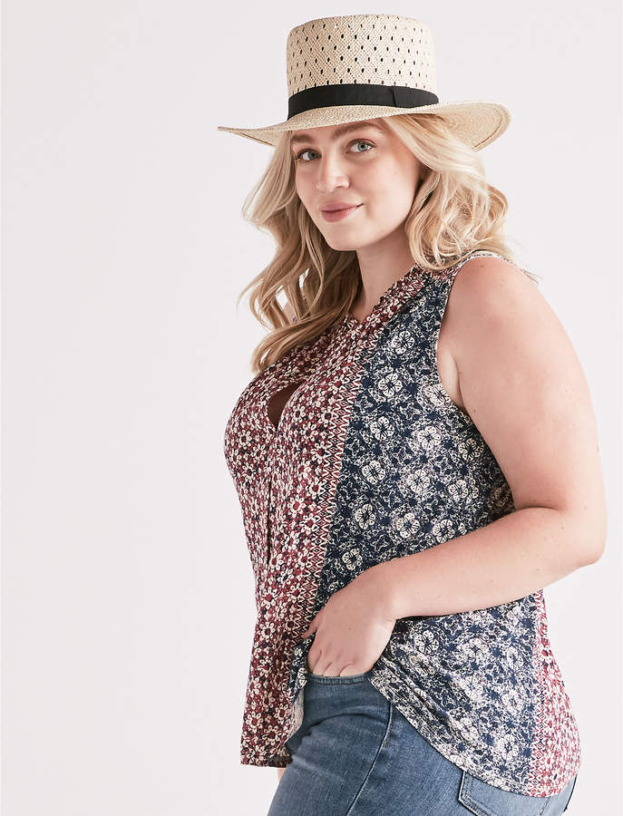 Geo Print Halter Tank