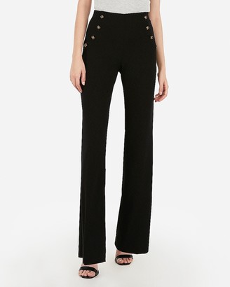 Express High Waisted Button Front Trouser Pant