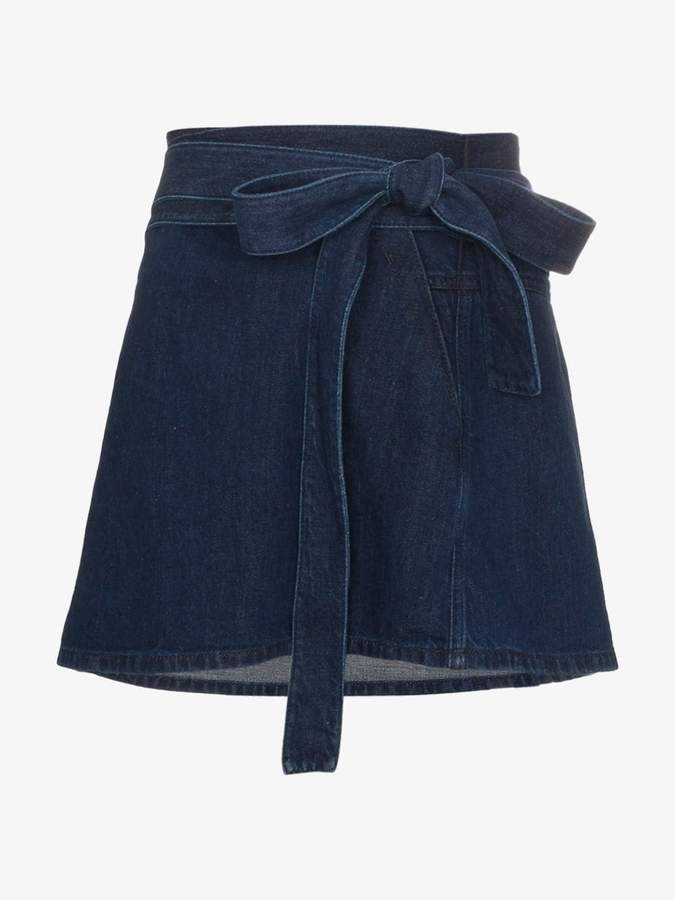 denim mini skirt