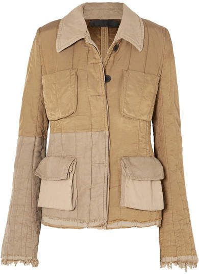 Quilted Cotton-blend Jacket - Beige